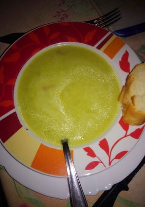 Une photo de La soupe aux petits pois et lardons