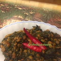 A picture of Spicy chana dal with palak.