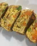 Omelette japonés con vegetales