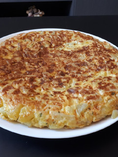 Una foto de Tortilla de patatas light rápida
