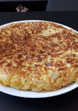 Una foto de Tortilla de patatas light rápida
