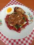 Mie habang sambal kacang