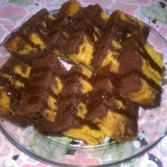 A picture of Choco pineapple marble cake.
