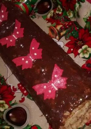 Una foto de Brazo gitano relleno de chocolate