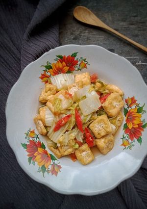 Foto resep Tumis Tahu Sawi Putih