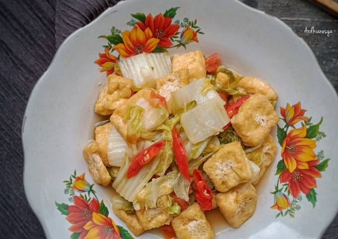 Resep Tumis Tahu Sawi Putih Oleh Ardhia Nesya Cookpad