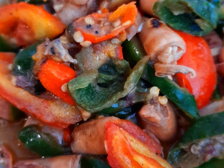 Cara Gampang Menyiapkan Resep  Tumis cumi asin manis pedas yang Bikin Ngiler, Lezat Sekali