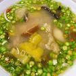 Sup terong pare jagung jamur Vegan