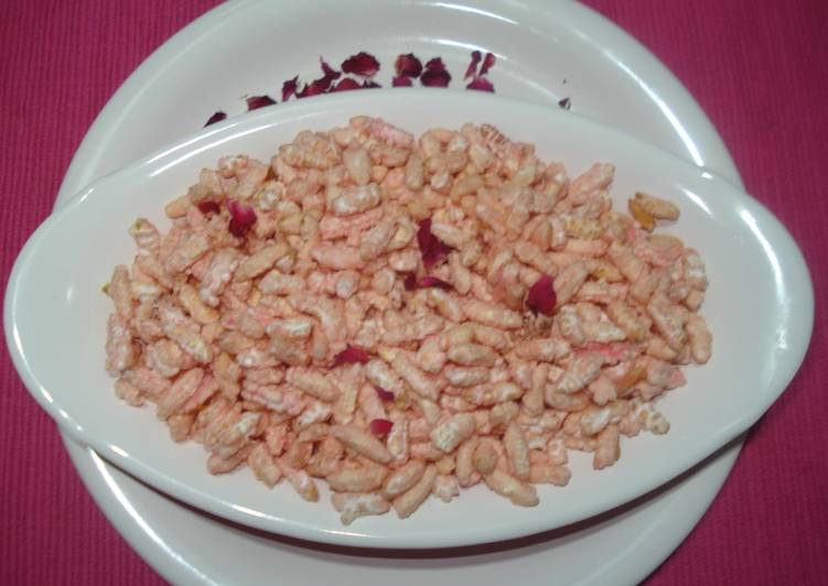 Recipe of Quick Gulabi kheel(puffed rice)-batashe(sugar drops) bhog#diwali