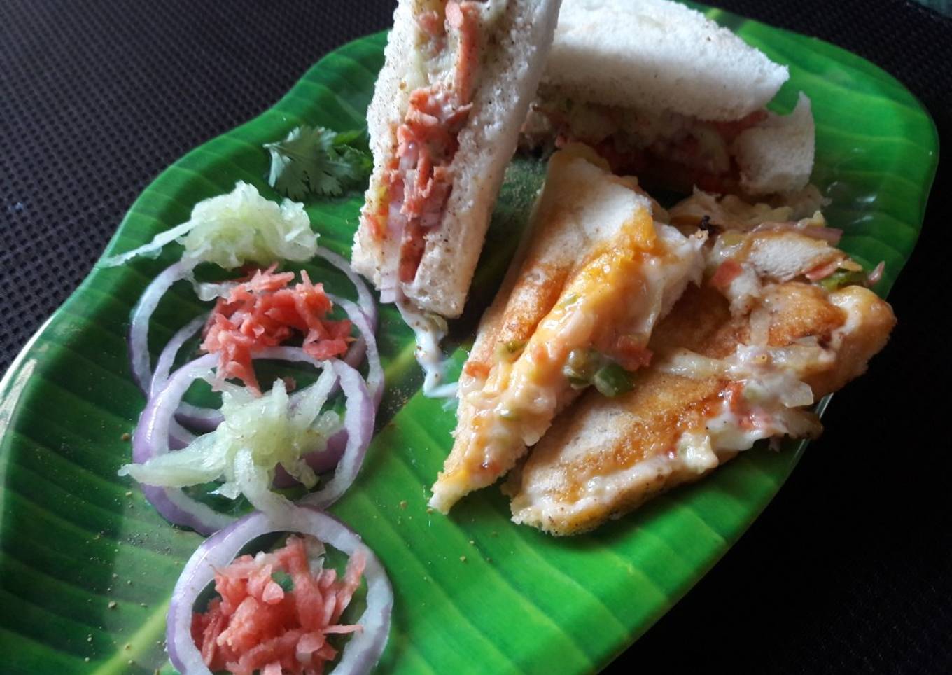 Veg Sandwich in 2ways