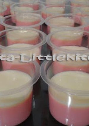 Foto resep Puding Puyo Strawberry