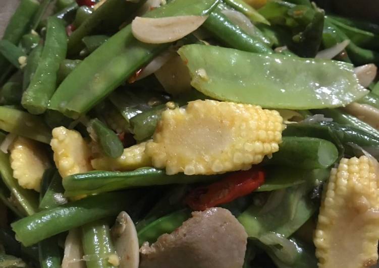 Cara mudah meracik Tumis Buncis Kapri, Enak Banget