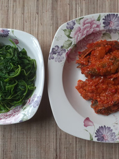 Foto resep Sambel Pindang Lalap Daun Bayam (Ikan Keranjang)