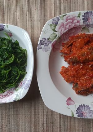 Foto resep Sambel Pindang Lalap Daun Bayam (Ikan Keranjang)