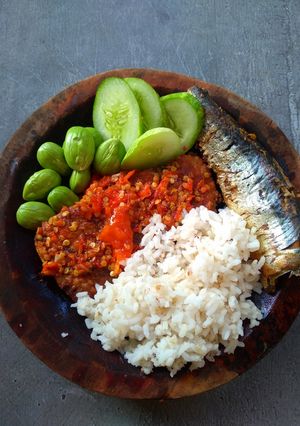 Foto resep #nasi ikan oncom sambal geprek