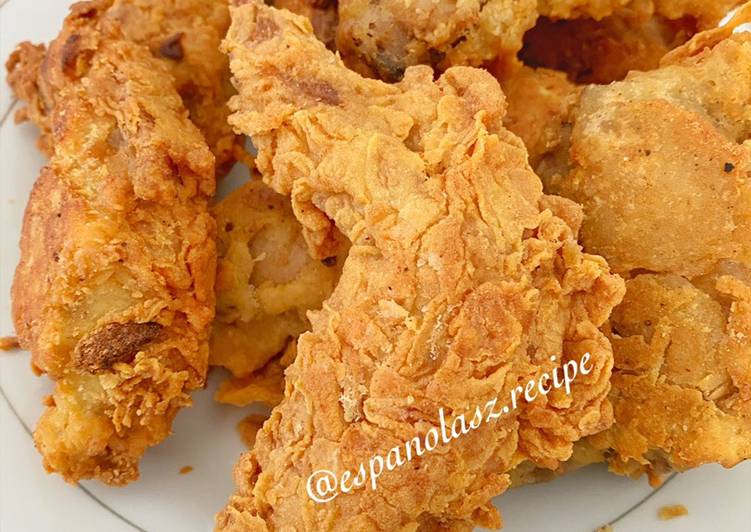 Cara Gampang Menyiapkan Ayam crispy ala kfc, Lezat