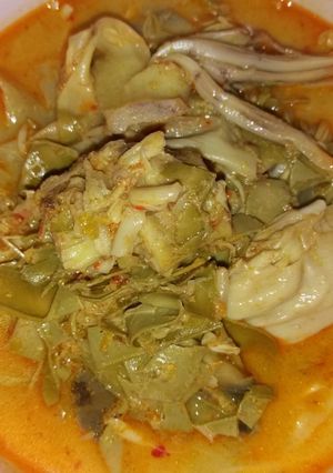 Foto resep Gulai Jantung pisang dan petai china muda