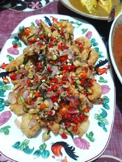 Foto resep Udang Goreng Tepung dengan Sambal Matah