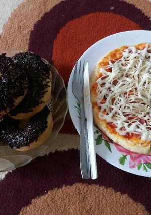 Foto resep Pizza dan donat empuk no telur