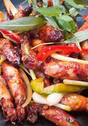 Hình của món Mực trứng chiên nước mắm.