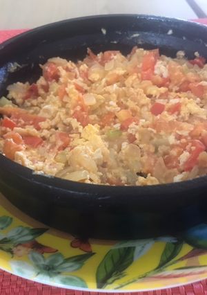 Una foto de Cacerola de huevos criolla