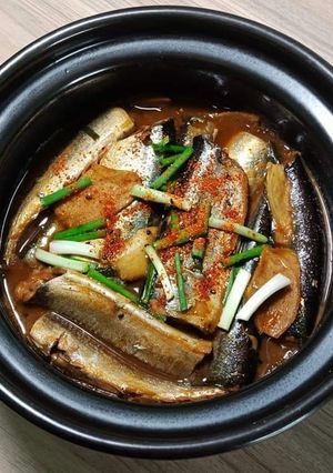 Hình của món SAMA MISO (Cá thu đao kho Miso).