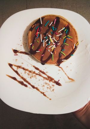 Une photo de Pancakes à la crème chantilly