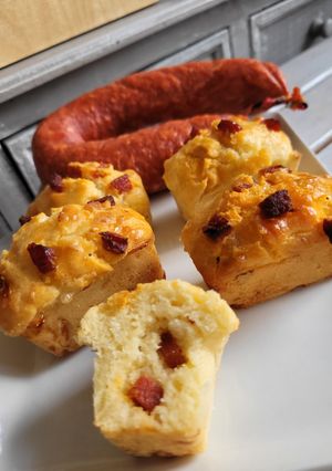 Une photo de Minis Cakes apéro Chorizo Mozzarella