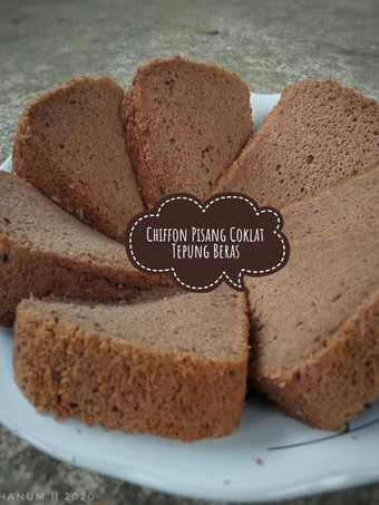 Langkah Mudah untuk Menyiapkan Bolu Chiffon Pisang Coklat Tepung Beras #GA3week5 Kekinian