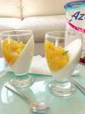 Panna Cotta de limón con salsa de piña