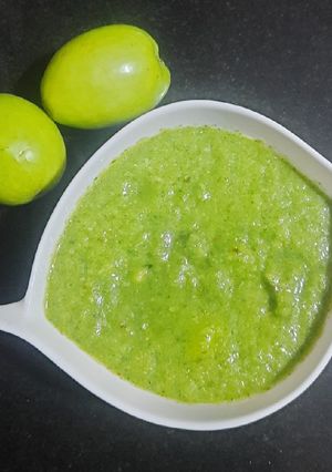 A picture of बेर की चटनी Ber ki Chutney (डिप) #Jujubechutney.