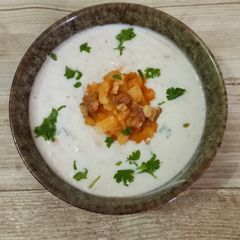 A picture of Falahari Apple Walnut Raita.