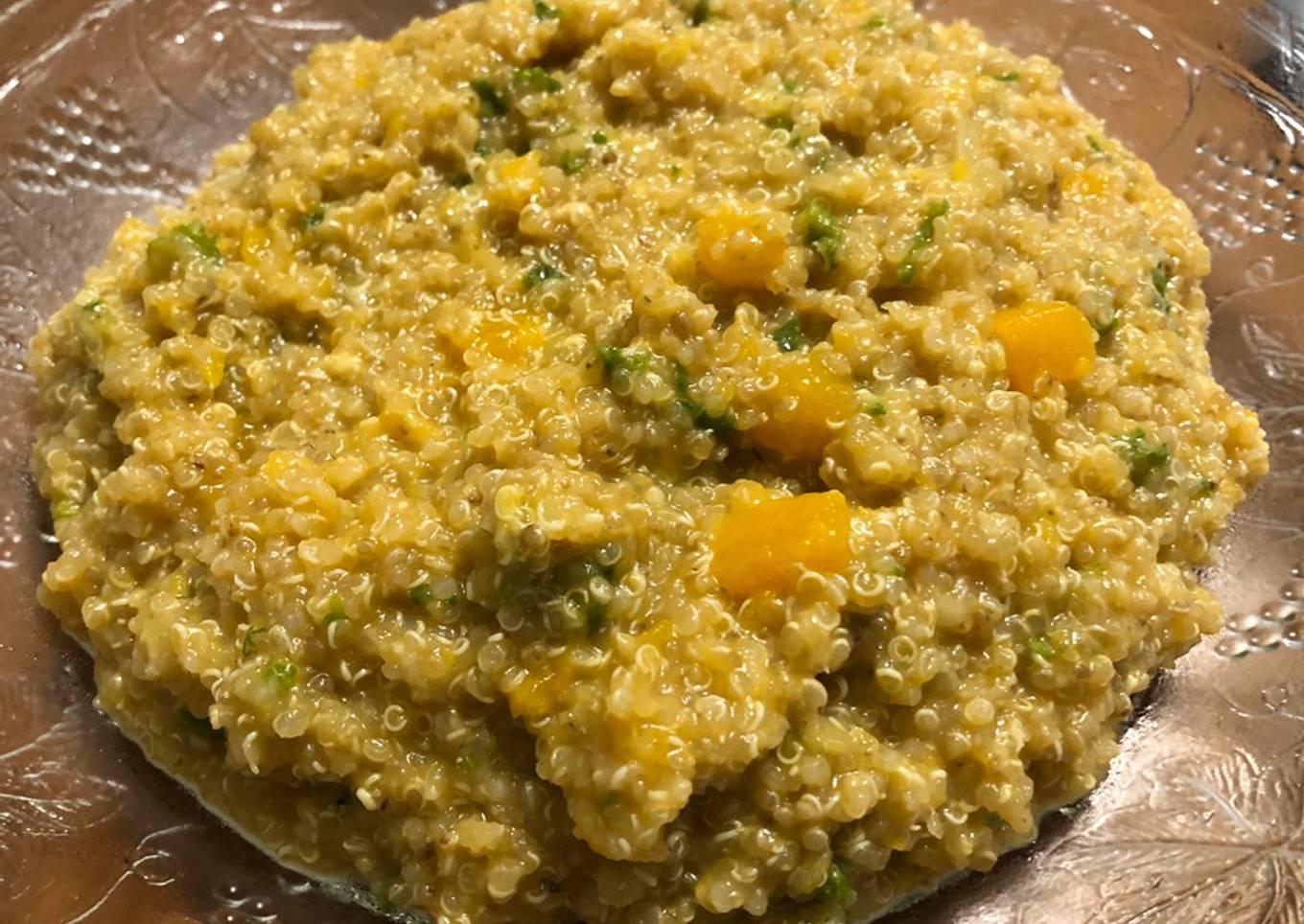 Risotto de quinoa, calabaza y kale