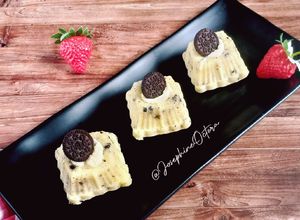 Foto resep Bolu Kukus Oreo Vla Keju (2 telur irit)