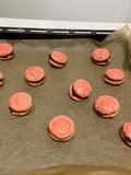 Red Berry Ganache Macarons