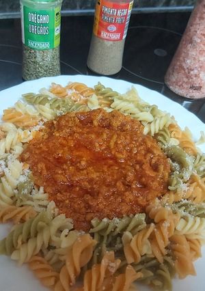 O poză a rețetei Paste vegetale cu sos de boloñiesa (bolonesa)!.