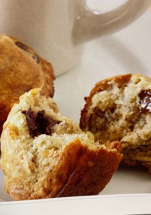 Banános muffinok recept fotója