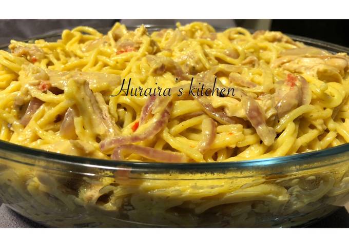 Recipe of Super Quick Homemade Cheesy chicken pasta - Easy Dinner Recipes for Family