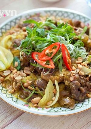 Hình của món Bê Thui Xào Lăn.