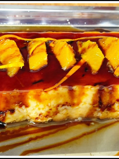 Una foto de Flan con aroma de naranja
