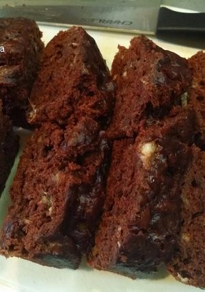 Foto resep Banana chocolate cake (eggless, steamed but super moist)