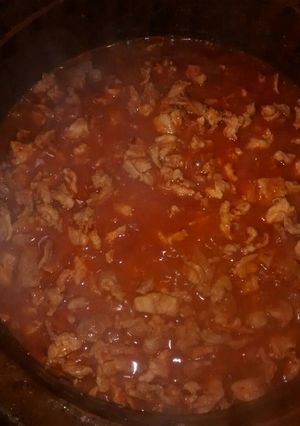 Una foto de Bistec enchilado