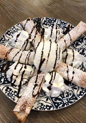 A picture of Nutella Banana Peanut Butter Spring Rolls.