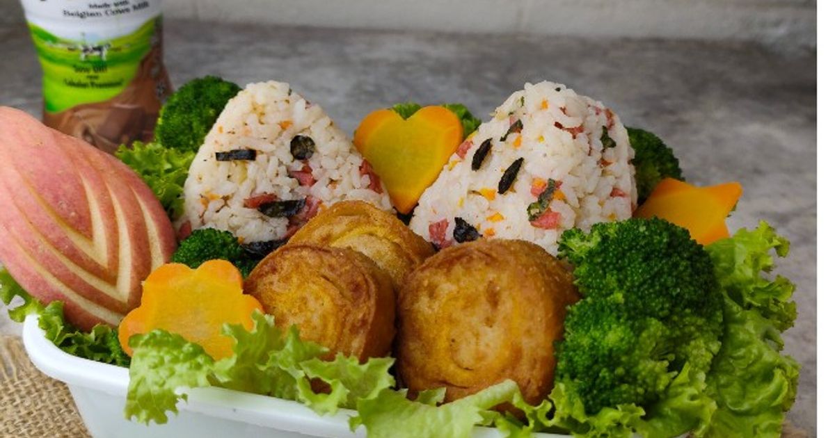 Resep Bento Resep Bento With Chicken Egg Roll oleh Noni Sukmawati - Cookpad