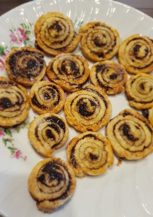 Kakaós csiga leveles tésztából recept fotója