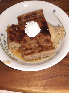 Una foto de Flan café