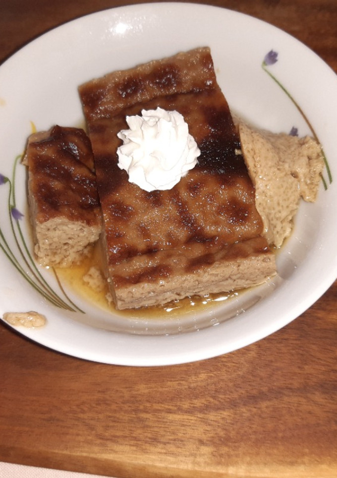 Una foto de Flan café