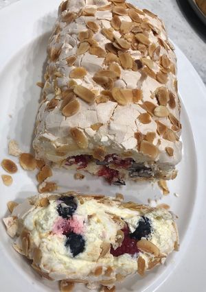 A picture of Summer Meringue Roulade.
