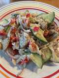 Griechischer Nudelsalat mit Putengyros