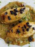 Calamares "caprese" en salsa pesto